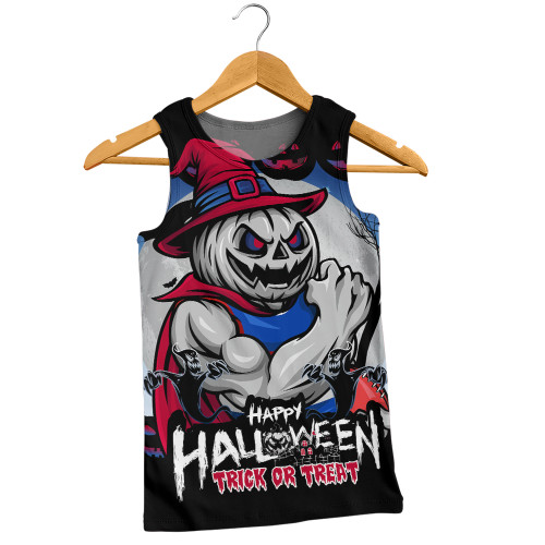 Western Bulldogs Men Singlet Dark Pumpkin Halloween Spirit