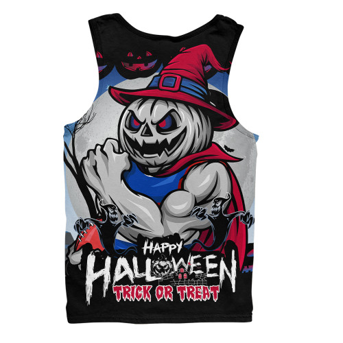 Western Bulldogs Men Singlet Dark Pumpkin Halloween Spirit