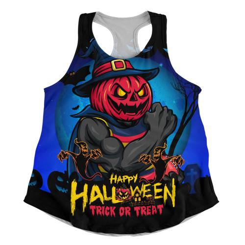 Adelaide Crows Women Racerback Singlet Dark Pumpkin Halloween Spirit