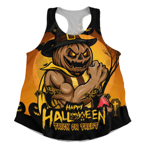 Hawthorn Women Racerback Singlet Dark Pumpkin Halloween Spirit