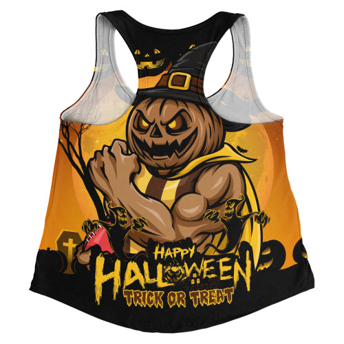 Hawthorn Women Racerback Singlet Dark Pumpkin Halloween Spirit