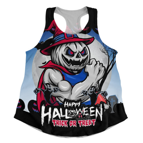 Western Bulldogs Women Racerback Singlet Dark Pumpkin Halloween Spirit