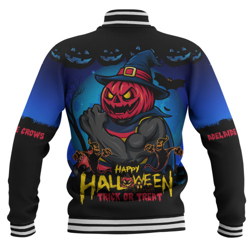 Adelaide Crows Baseball Jacket Dark Pumpkin Halloween Spirit Adelaide Crows Baseball Jacket Dark Pumpkin Halloween Spirit