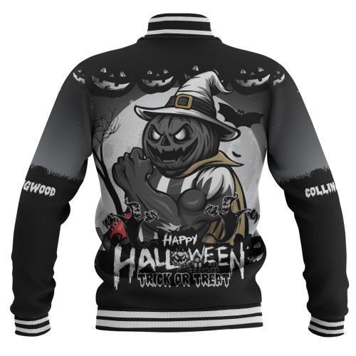 Collingwood Baseball Jacket Dark Pumpkin Halloween Spirit