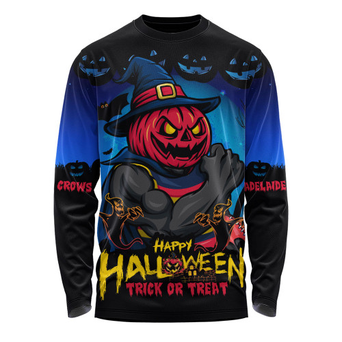 Adelaide Crows Long Sleeve T-shirt Dark Pumpkin Halloween Spirit