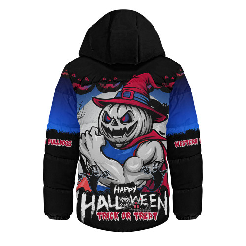 Western Bulldogs Hooded Padded Jacket Dark Pumpkin Halloween Spirit Western Bulldogs Hooded Padded Jacket Dark Pumpkin Halloween Spirit