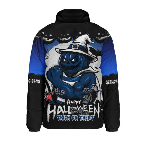 Geelong Cats Padded Jacket Dark Pumpkin Halloween Spirit