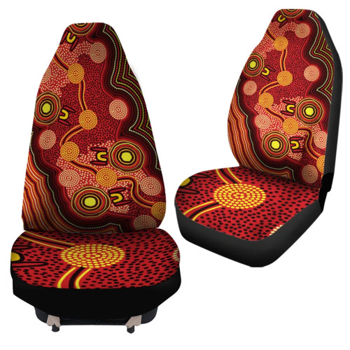 Australia Aboriginal Car Seat Covers - Aboriginal Dot Art Painting Ver 15