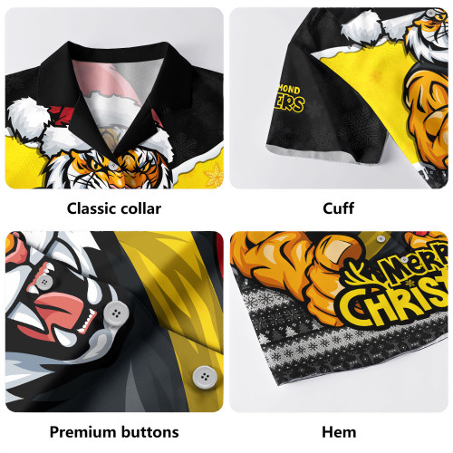 Richmond Hawaiian Shirt Santa Scoring Touchdown On Christmas Game Day