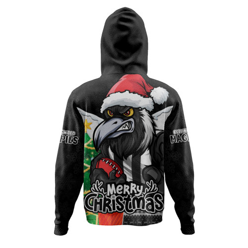 Collingwood Hoodie Santa Scoring Touchdown On Christmas Game Day