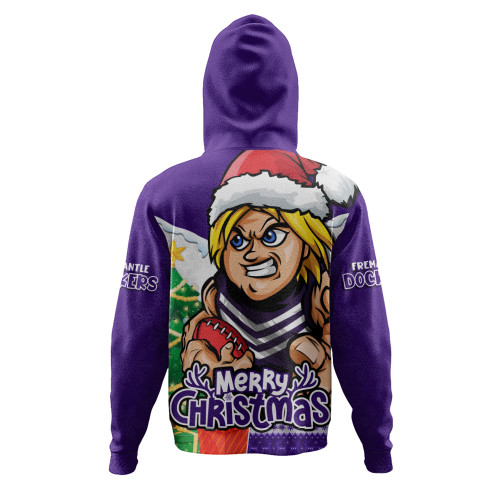 Fremantle Hoodie Santa Scoring Touchdown On Christmas Game Day