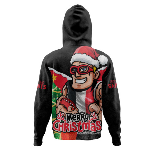St Kilda Hoodie Santa Scoring Touchdown On Christmas Game Day St Kilda Hoodie Santa Scoring Touchdown On Christmas Game Day