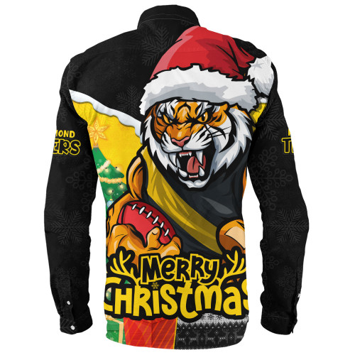 Richmond Long Sleeve Shirt Santa Scoring Touchdown On Christmas Game Day