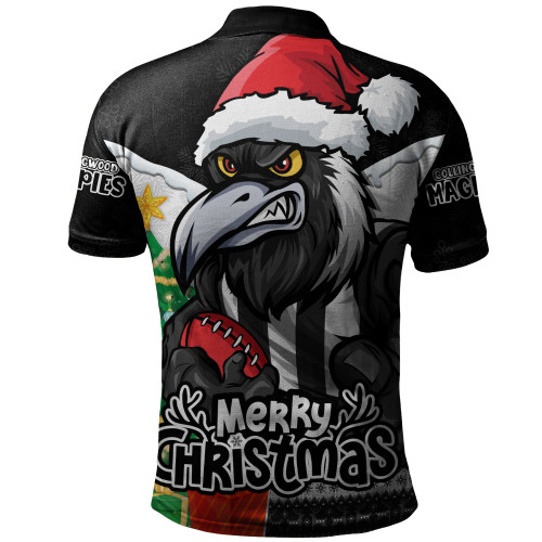 Collingwood Polo Shirt Santa Scoring Touchdown On Christmas Game Day