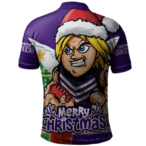 Fremantle Polo Shirt Santa Scoring Touchdown On Christmas Game Day