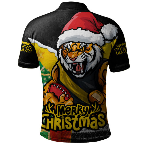 Richmond Polo Shirt Santa Scoring Touchdown On Christmas Game Day