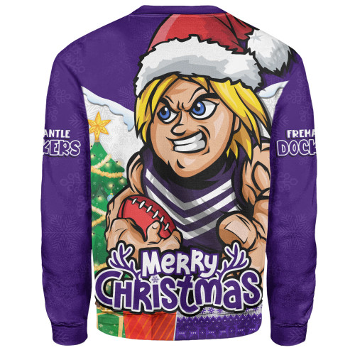 Fremantle Sweatshirt Santa Scoring Touchdown On Christmas Game Day