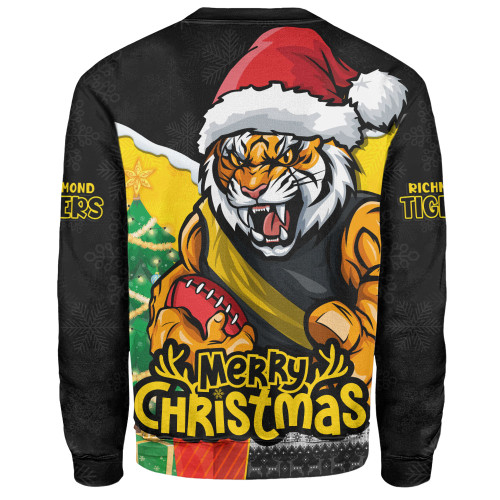 Richmond Sweatshirt Santa Scoring Touchdown On Christmas Game Day