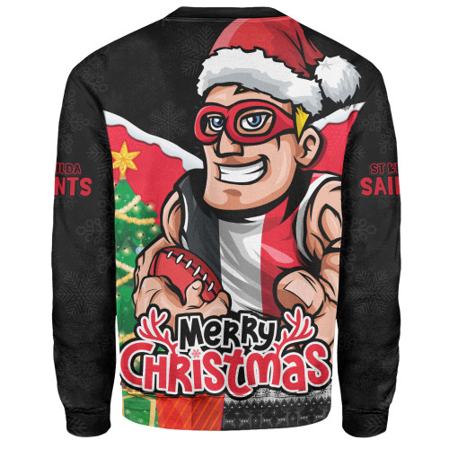 St Kilda Sweatshirt Santa Scoring Touchdown On Christmas Game Day St Kilda Sweatshirt Santa Scoring Touchdown On Christmas Game Day