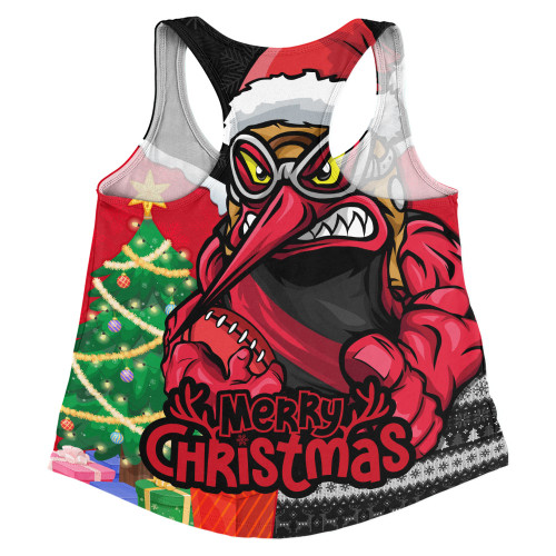 Essendon Women Racerback Singlet Santa Scoring Touchdown On Christmas Game Day Essendon Women Racerback Singlet Santa Scoring Touchdown On Christmas Game Day
