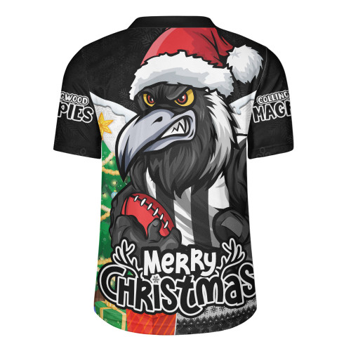Collingwood Rugby Jersey Santa Scoring Touchdown On Christmas Game Day