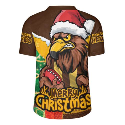 Hawthorn Rugby Jersey Santa Scoring Touchdown On Christmas Game Day