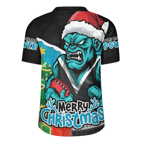Port Adelaide Rugby Jersey Santa Scoring Touchdown On Christmas Game Day