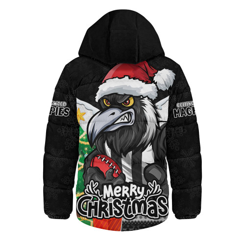 Collingwood Hooded Padded Jacket Santa Scoring Touchdown On Christmas Game Day