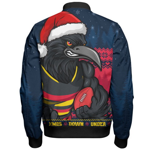 Adelaide Crows Bomber Jacket Merry Christmas Down Under Footy Power Style Adelaide Crows Bomber Jacket Merry Christmas Down Under Footy Power Style