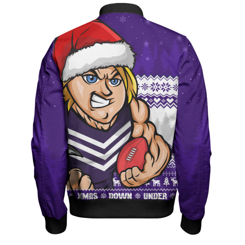 Fremantle Bomber Jacket Merry Christmas Down Under Footy Power Style Fremantle Bomber Jacket Merry Christmas Down Under Footy Power Style