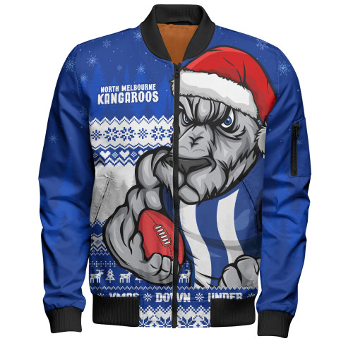 North Melbourne Bomber Jacket Merry Christmas Down Under Footy Power Style