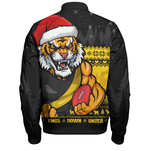 Richmond Bomber Jacket Merry Christmas Down Under Footy Power Style Richmond Bomber Jacket Merry Christmas Down Under Footy Power Style