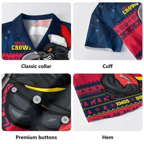 Adelaide Crows Hawaiian Shirt Merry Christmas Down Under Footy Power Style