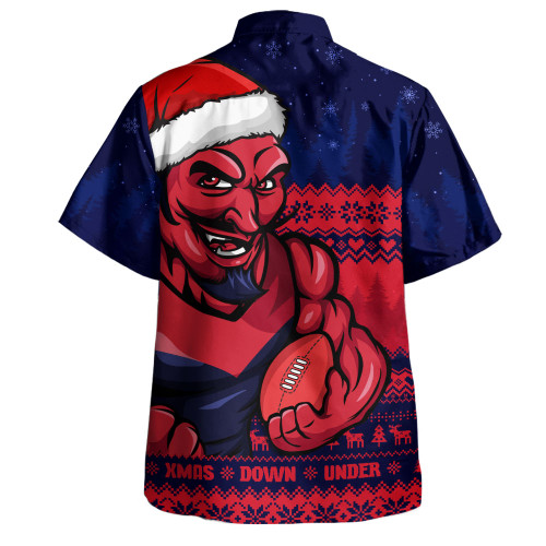 Melbourne Hawaiian Shirt Merry Christmas Down Under Footy Power Style