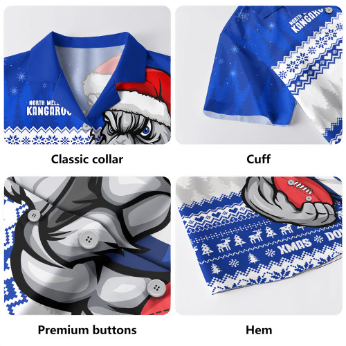 North Melbourne Hawaiian Shirt Merry Christmas Down Under Footy Power Style North Melbourne Hawaiian Shirt Merry Christmas Down Under Footy Power Style