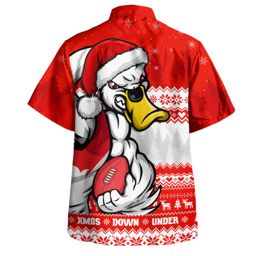Sydney Swans Hawaiian Shirt Merry Christmas Down Under Footy Power Style