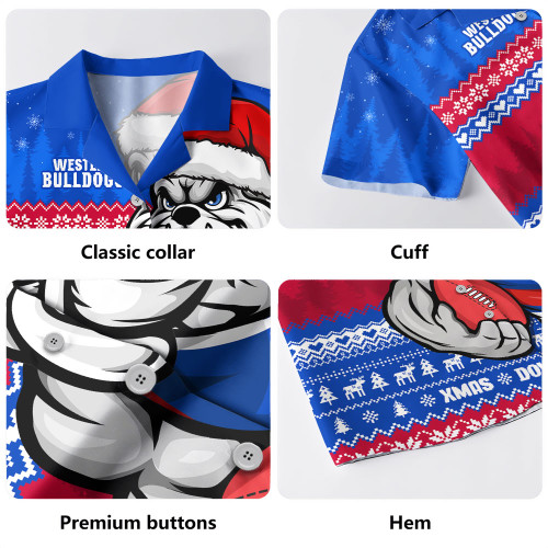 Western Bulldogs Hawaiian Shirt Merry Christmas Down Under Footy Power Style