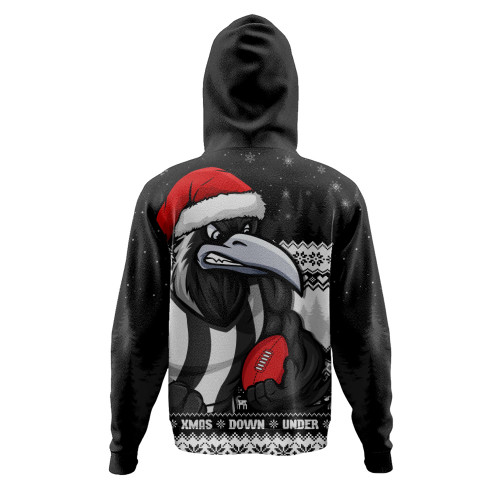Collingwood Hoodie Merry Christmas Down Under Footy Power Style