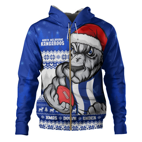 North Melbourne Hoodie Merry Christmas Down Under Footy Power Style