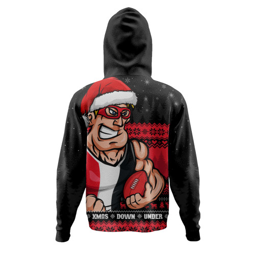 St Kilda Hoodie Merry Christmas Down Under Footy Power Style St Kilda Hoodie Merry Christmas Down Under Footy Power Style
