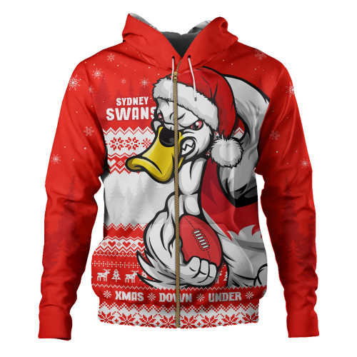 Sydney Swans Hoodie Merry Christmas Down Under Footy Power Style Sydney Swans Hoodie Merry Christmas Down Under Footy Power Style
