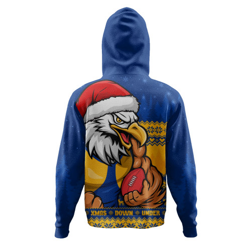 West Coast Eagles Hoodie Merry Christmas Down Under Footy Power Style West Coast Eagles Hoodie Merry Christmas Down Under Footy Power Style