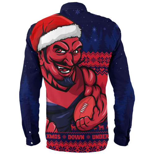 Melbourne Long Sleeve Shirt Merry Christmas Down Under Footy Power Style