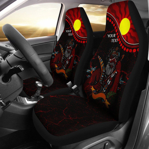 [Custom] Australia Aboriginal Car Seat Covers - Indigenous People And Sun
