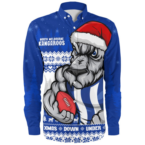 North Melbourne Long Sleeve Shirt Merry Christmas Down Under Footy Power Style