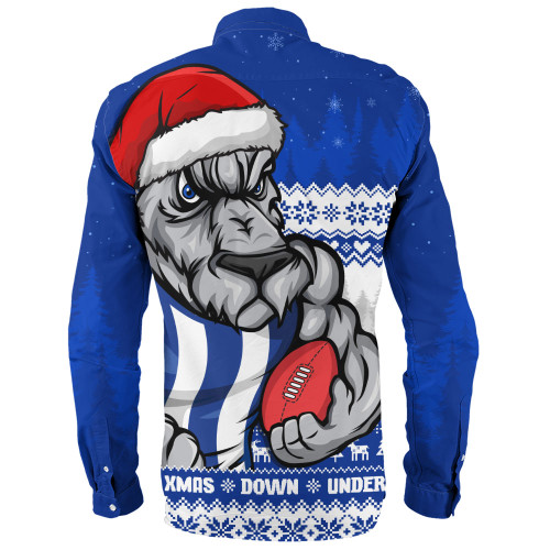 North Melbourne Long Sleeve Shirt Merry Christmas Down Under Footy Power Style