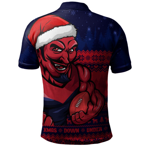 Melbourne Polo Shirt Merry Christmas Down Under Footy Power Style Melbourne Polo Shirt Merry Christmas Down Under Footy Power Style