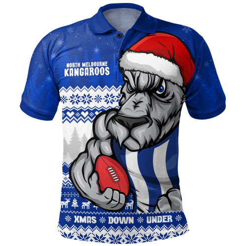 North Melbourne Polo Shirt Merry Christmas Down Under Footy Power Style