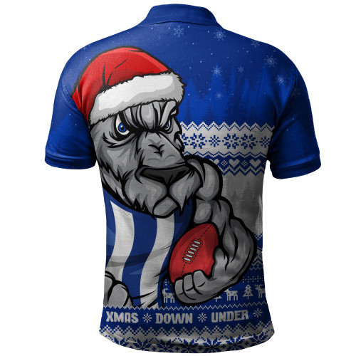 North Melbourne Polo Shirt Merry Christmas Down Under Footy Power Style