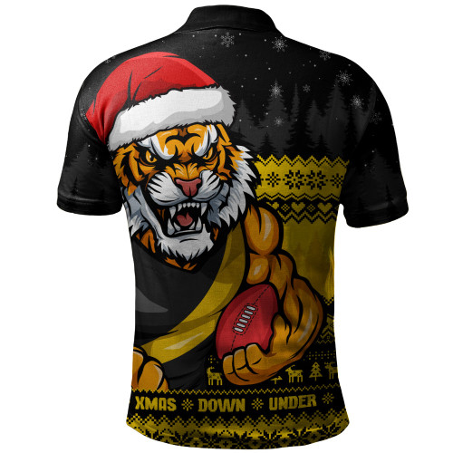 Richmond Polo Shirt Merry Christmas Down Under Footy Power Style